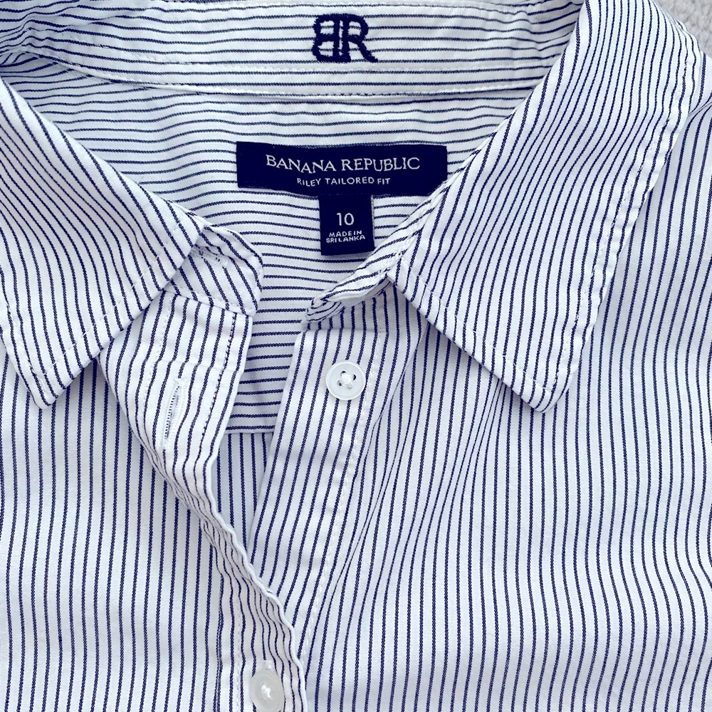Banana Republic Riley Taylor Fit Pinstripe Shirt